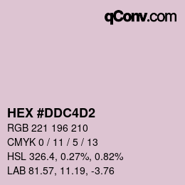 Color code: HEX #DDC4D2 | qconv.com