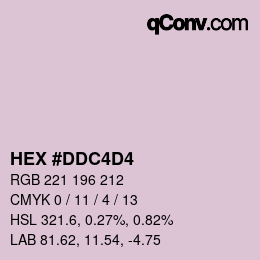 カラーコード: HEX #DDC4D4 | qconv.com