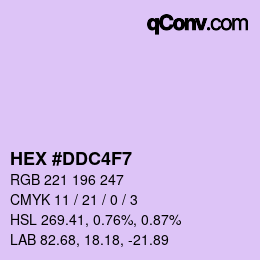 Color code: HEX #DDC4F7 | qconv.com