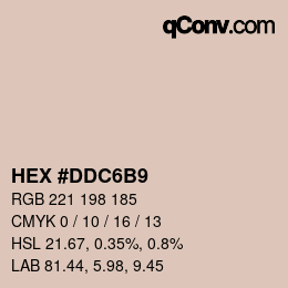 カラーコード: HEX #DDC6B9 | qconv.com