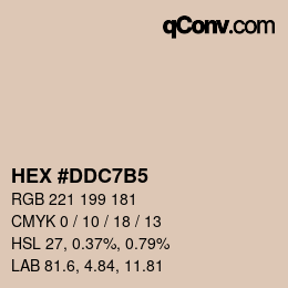 Color code: HEX #DDC7B5 | qconv.com