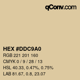 カラーコード: HEX #DDC9A0 | qconv.com