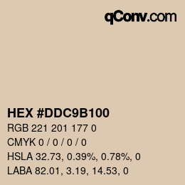 Color code: HEX #DDC9B100 | qconv.com