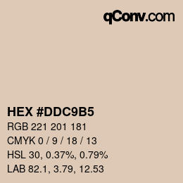 Color code: HEX #DDC9B5 | qconv.com