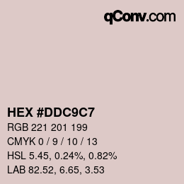 Color code: HEX #DDC9C7 | qconv.com