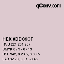 Color code: HEX #DDC9CF | qconv.com