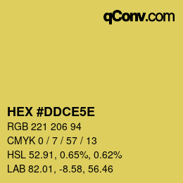 カラーコード: HEX #DDCE5E | qconv.com