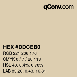 カラーコード: HEX #DDCEB0 | qconv.com