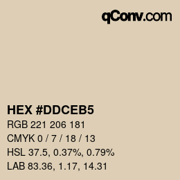 カラーコード: HEX #DDCEB5 | qconv.com