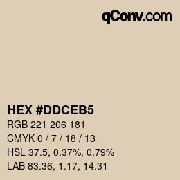 カラーコード: HEX #DDCEB5 | qconv.com