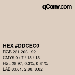 カラーコード: HEX #DDCEC0 | qconv.com