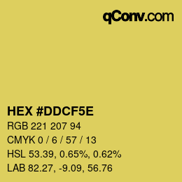 カラーコード: HEX #DDCF5E | qconv.com