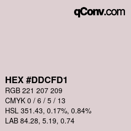 カラーコード: HEX #DDCFD1 | qconv.com