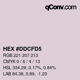 Color code: HEX #DDCFD5 | qconv.com