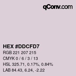 Color code: HEX #DDCFD7 | qconv.com