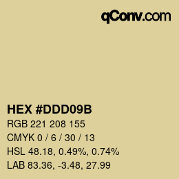 カラーコード: HEX #DDD09B | qconv.com
