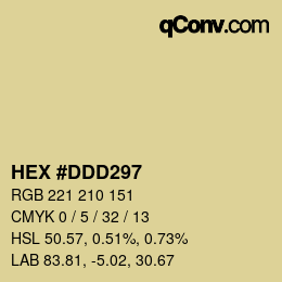 カラーコード: HEX #DDD297 | qconv.com