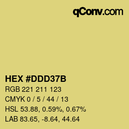 カラーコード: HEX #DDD37B | qconv.com