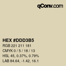 Color code: HEX #DDD3B5 | qconv.com