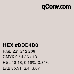 カラーコード: HEX #DDD4D0 | qconv.com
