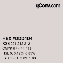 カラーコード: HEX #DDD4D4 | qconv.com