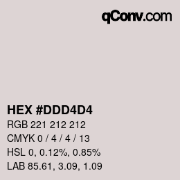 Color code: HEX #DDD4D4 | qconv.com