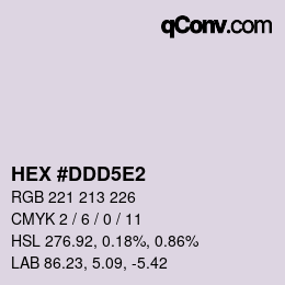 カラーコード: HEX #DDD5E2 | qconv.com