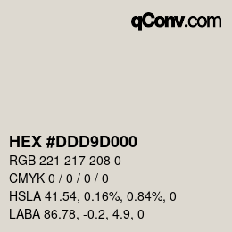 Color code: HEX #DDD9D000 | qconv.com