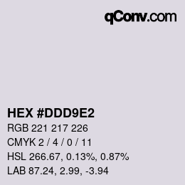 Color code: HEX #DDD9E2 | qconv.com