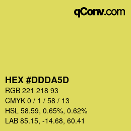 カラーコード: HEX #DDDA5D | qconv.com