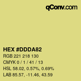 Color code: HEX #DDDA82 | qconv.com