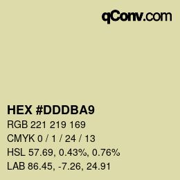 カラーコード: HEX #DDDBA9 | qconv.com