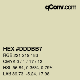 カラーコード: HEX #DDDBB7 | qconv.com