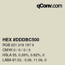 カラーコード: HEX #DDDBC500 | qconv.com