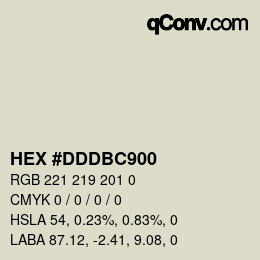 Color code: HEX #DDDBC900 | qconv.com