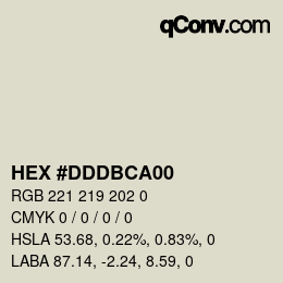 Color code: HEX #DDDBCA00 | qconv.com
