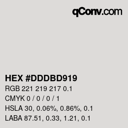 カラーコード: HEX #DDDBD919 | qconv.com