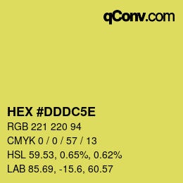 カラーコード: HEX #DDDC5E | qconv.com