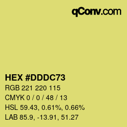 Color code: HEX #DDDC73 | qconv.com