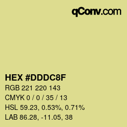 Color code: HEX #DDDC8F | qconv.com