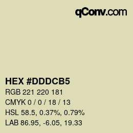 カラーコード: HEX #DDDCB5 | qconv.com