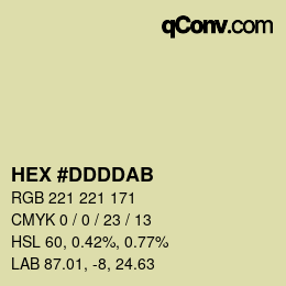 カラーコード: HEX #DDDDAB | qconv.com