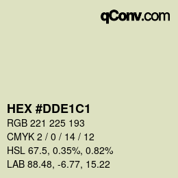 颜色代码: HEX #DDE1C1 | qconv.com