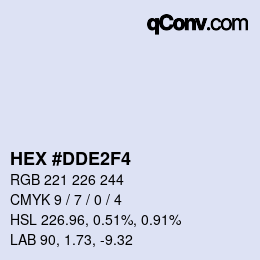 Color code: HEX #DDE2F4 | qconv.com