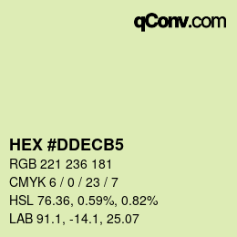 Color code: HEX #DDECB5 | qconv.com