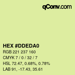 Color code: HEX #DDEDA0 | qconv.com