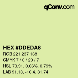 カラーコード: HEX #DDEDA8 | qconv.com
