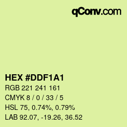 Color code: HEX #DDF1A1 | qconv.com
