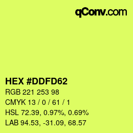 カラーコード: HEX #DDFD62 | qconv.com