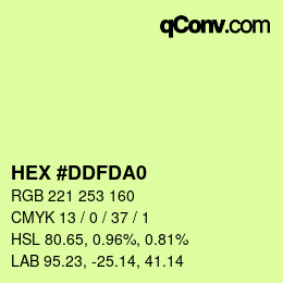 カラーコード: HEX #DDFDA0 | qconv.com